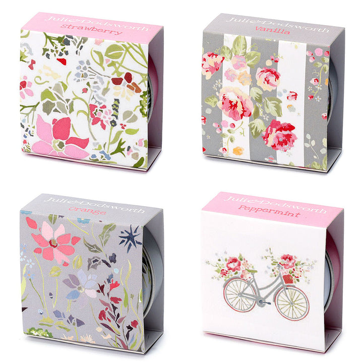 Pretty Pink Floral Lip Balm in Tin | Julie Dodsworth | Mini Gift | Cracker Filler