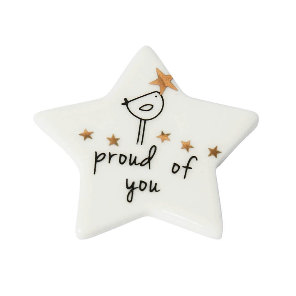 Proud of You | Mini Porcelain Star Token | Little Gift | Cracker Filler