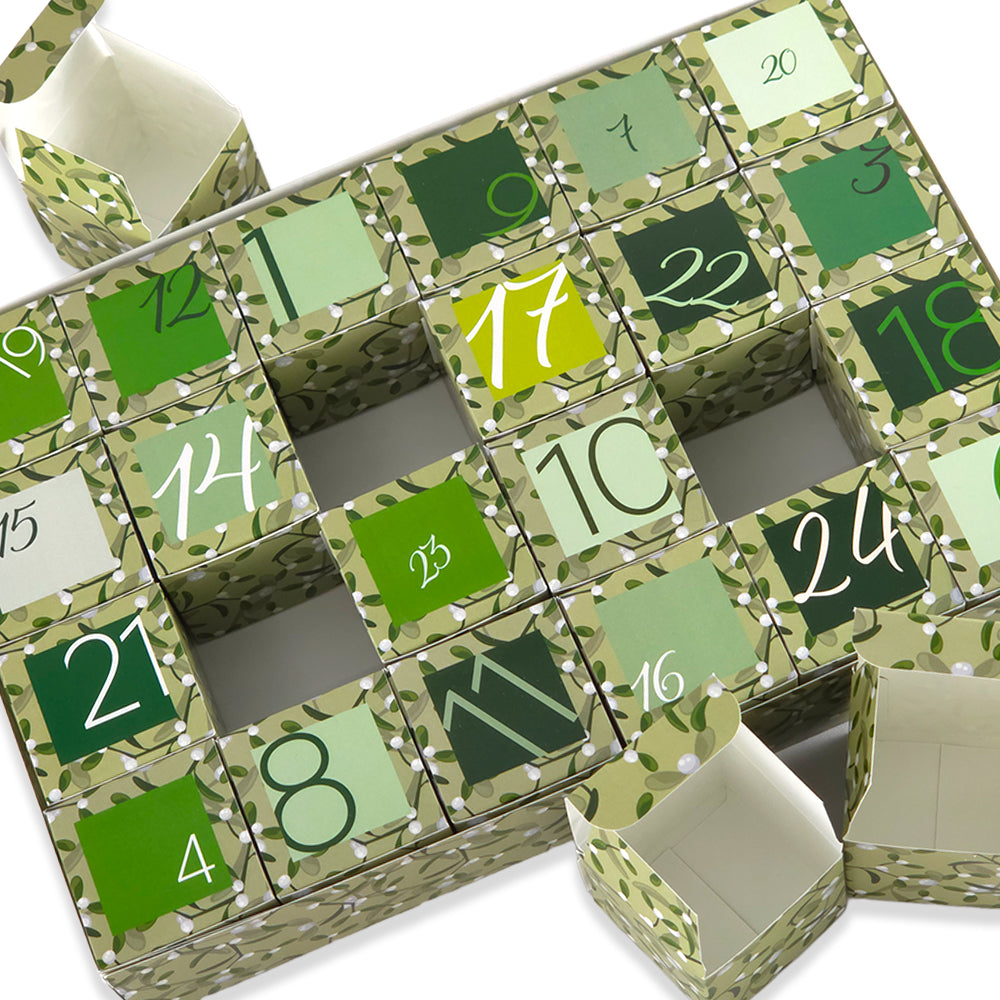 Advent Calendar Making Kit | 24 Cube Boxes &amp; Outer Box | Simply Mistletoe