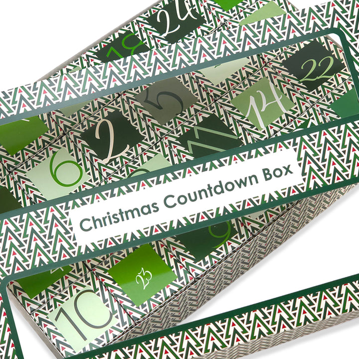 Advent Calendar Making Kit | 24 Cube Boxes &amp; Outer Box | Christmas Tree Wave