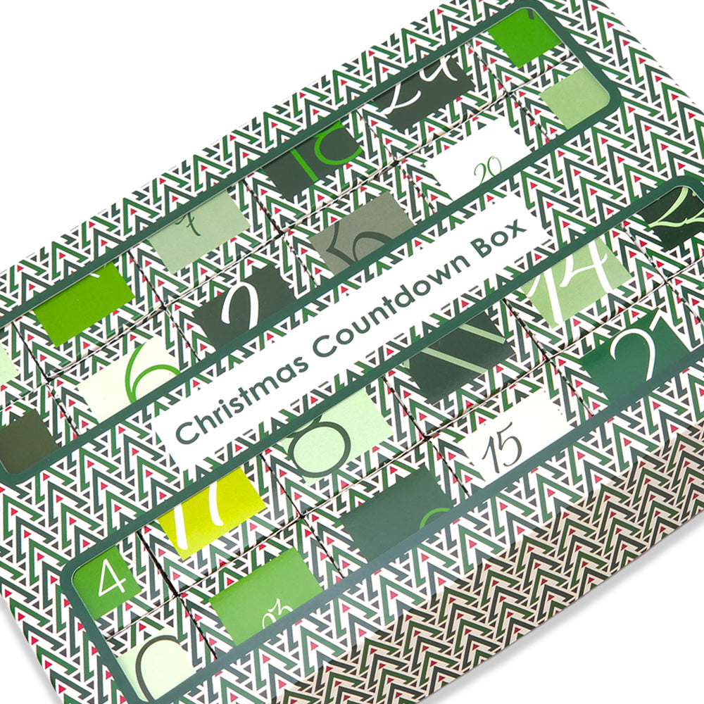 Advent Calendar Making Kit | 24 Cube Boxes &amp; Outer Box | Christmas Tree Wave