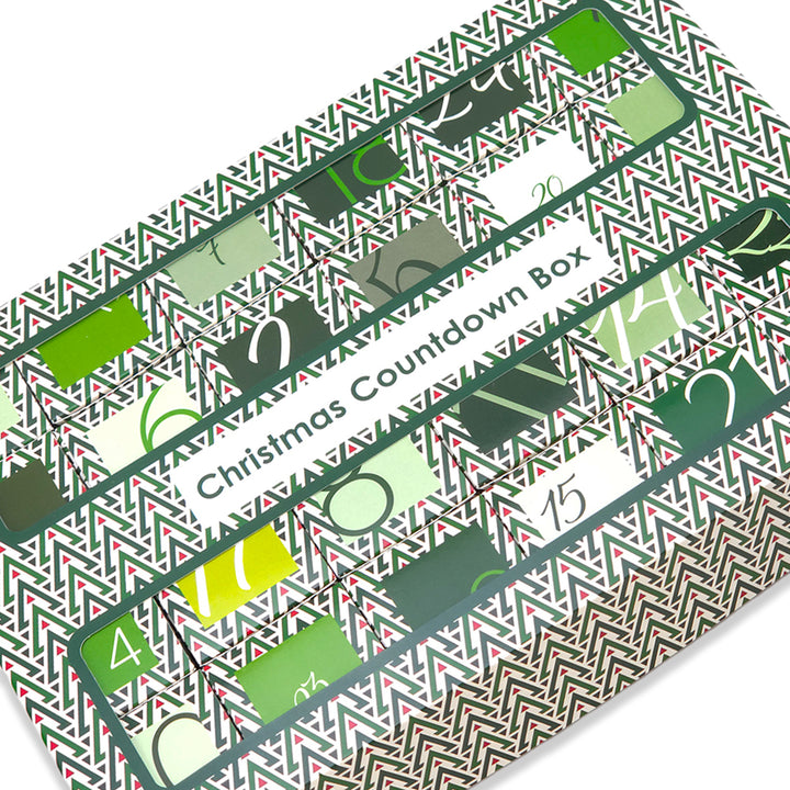Advent Calendar Making Kit | 24 Cube Boxes &amp; Outer Box | Christmas Tree Wave