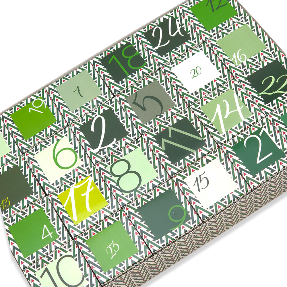Advent Calendar Making Kit | 24 Cube Boxes &amp; Outer Box | Christmas Tree Wave