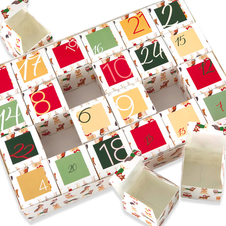 Advent Calendar Making Kit | 24 Cube Boxes &amp; Outer Box | Christmas Dogs
