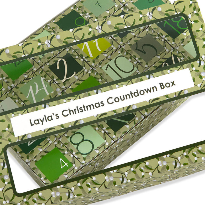 Personalised Advent Calendar Kit | 24 Cubes &amp; Outer Box | Simply Mistletoe