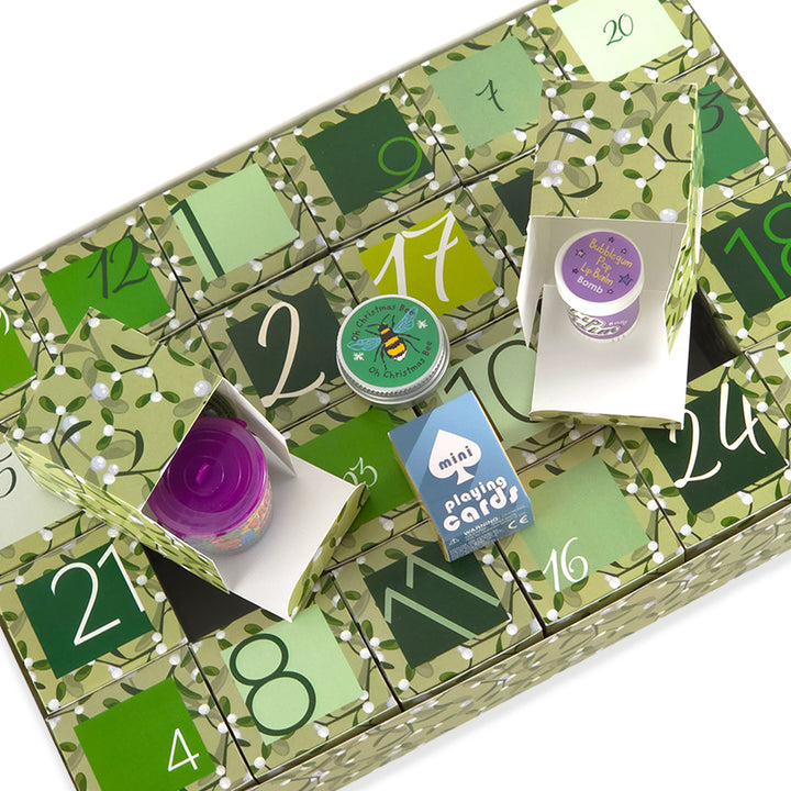 Personalised Advent Calendar Kit | 24 Cubes &amp; Outer Box | Simply Mistletoe