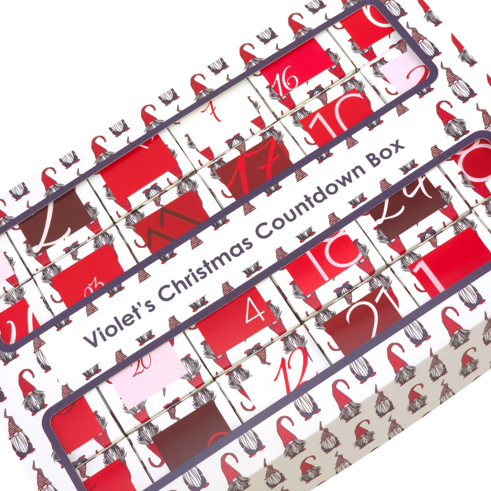 Personalised Advent Calendar Making Kit | Cube or Soap Box Style | Nordic Gonk
