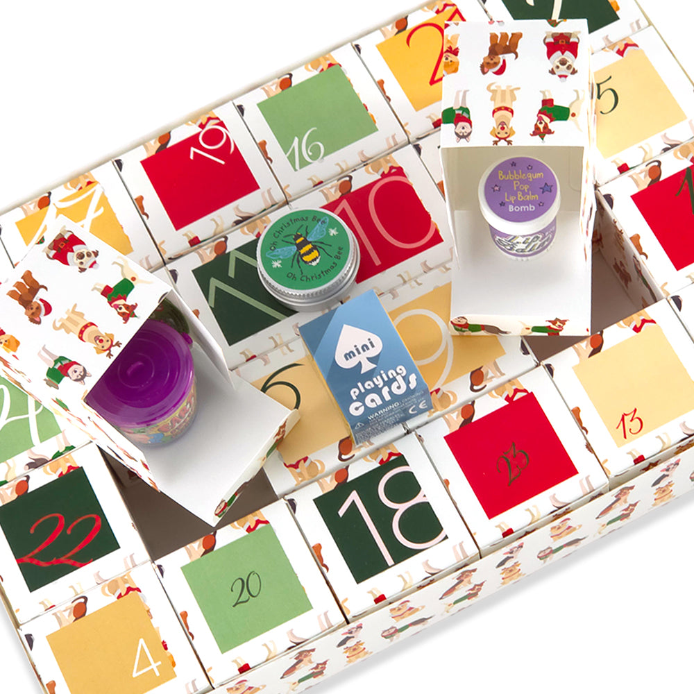 Personalised Advent Calendar Kit | 24 Cubes &amp; Outer Box | Christmas Dogs