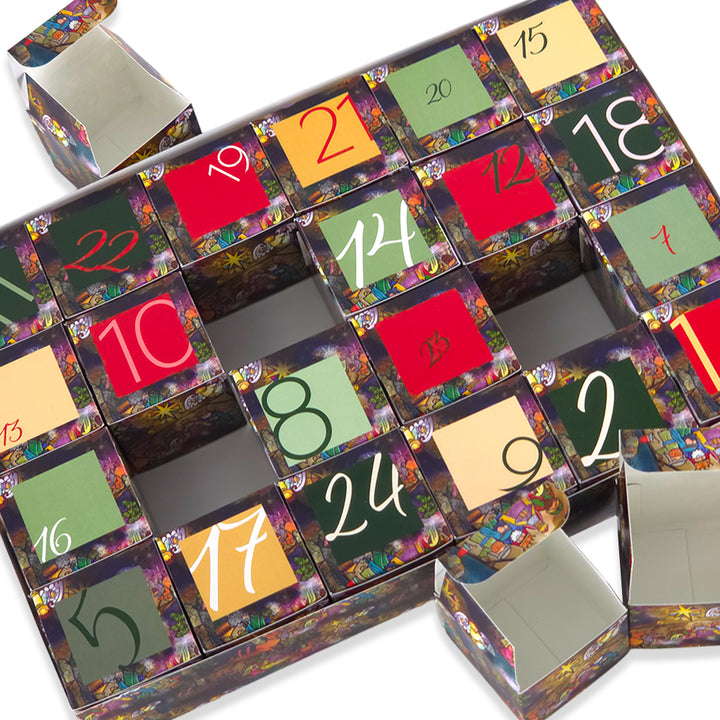 Personalised Advent Calendar Kit | 24 Cubes &amp; Outer Box | Kids Nativity