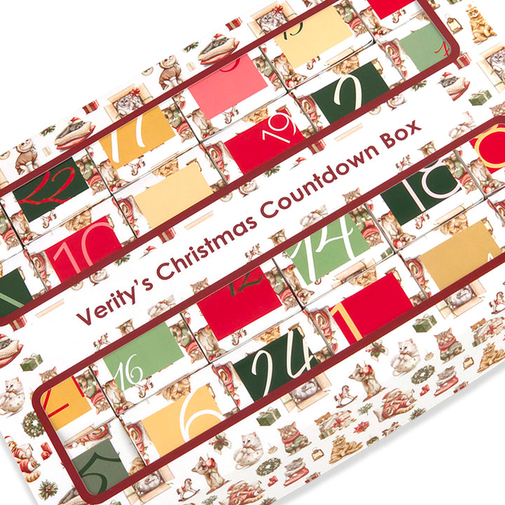 Personalised Advent Calendar Making Kit | Cube or Soap Box Style | Cute Christmas Cats