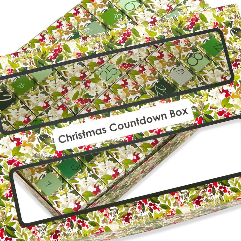 Advent Calendar Making Kit | 25 Soap Boxes &amp; Outer Box | Watercolour Berries