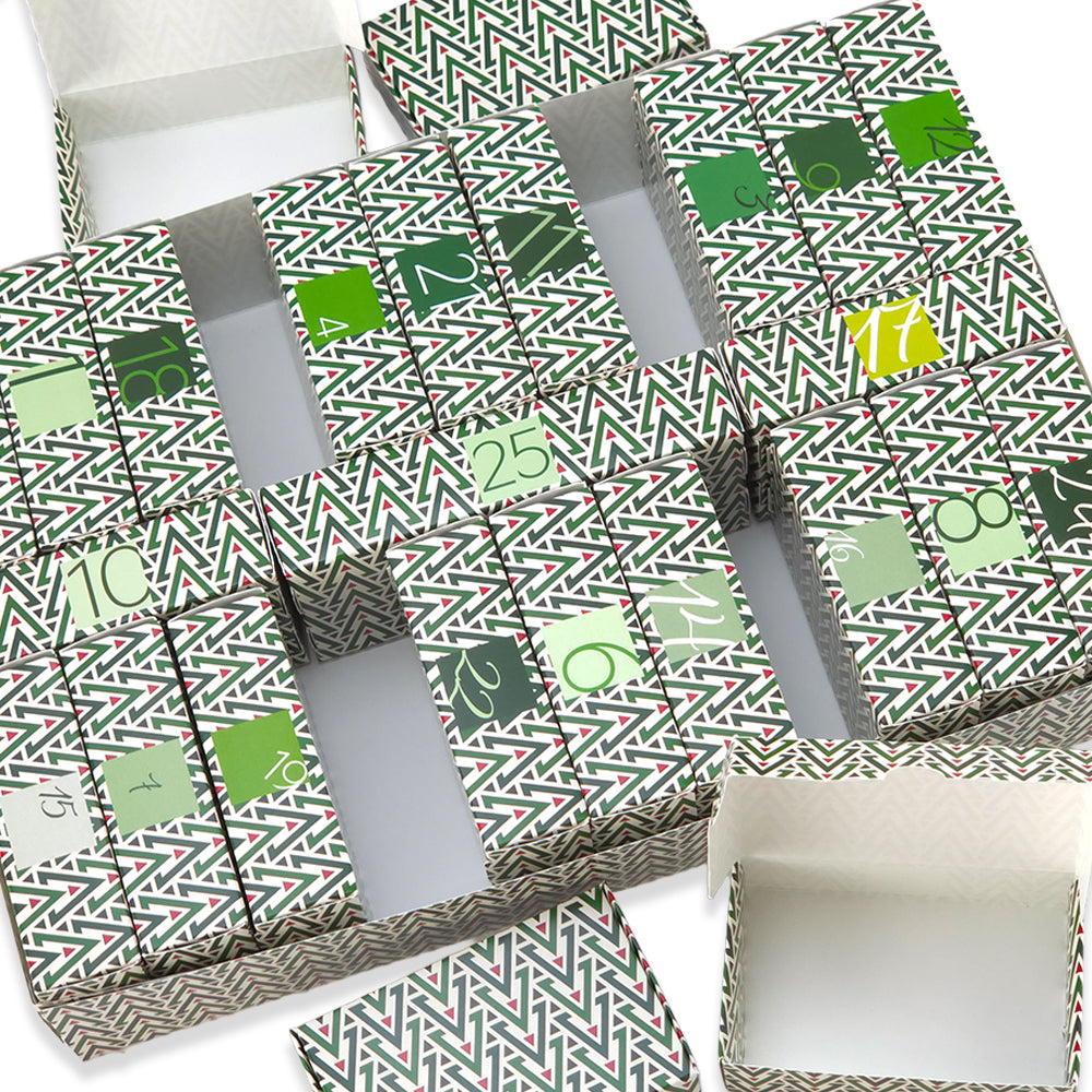 Advent Calendar Making Kit | 25 Soap Boxes &amp; Outer Box | Geometric Christmas