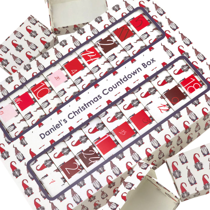 Personalised Advent Calendar Making Kit | Cube or Soap Box Style | Nordic Gonk