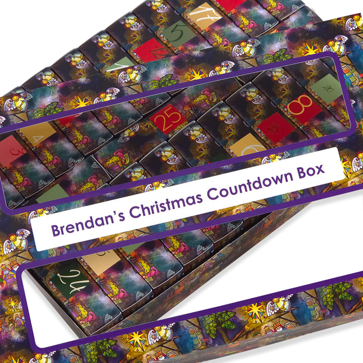 Personalised Advent Calendar Kit | 25 Soap Boxes &amp; Outer Box | Kids Nativity