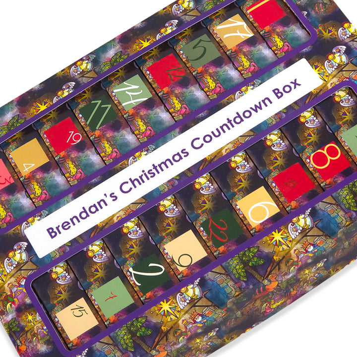 Personalised Advent Calendar Kit | 25 Soap Boxes &amp; Outer Box | Kids Nativity