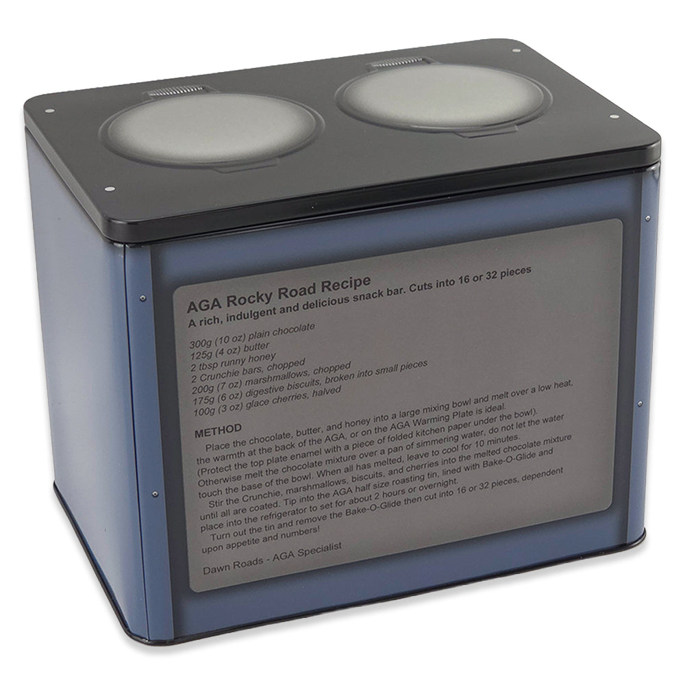 Dartmouth Blue Aga Oven | Deep Rectangular Tin | 18.5 x 13 x 14.5cm