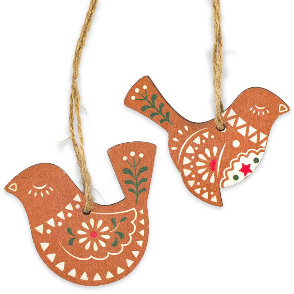 Scandi Birds | Wooden Hanging Ornament | Single | Cracker Filler Gift