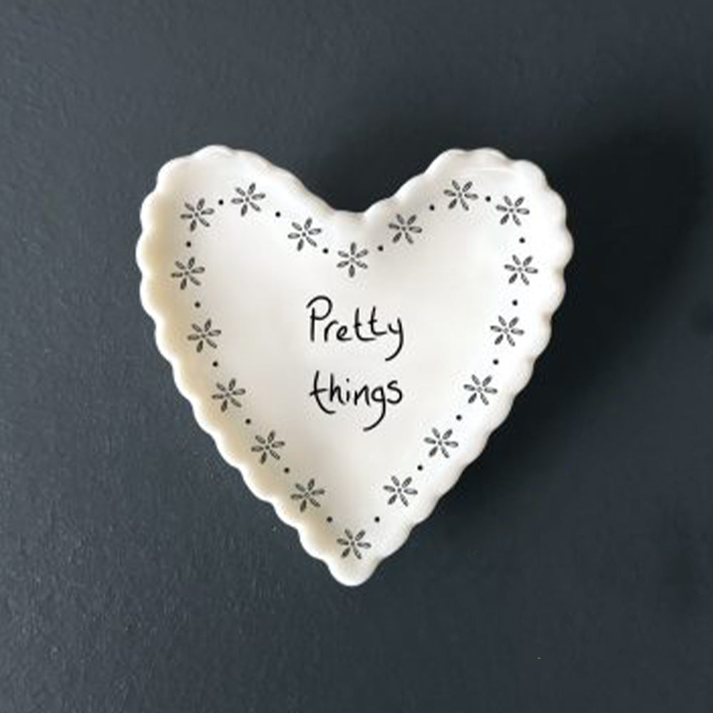 Pretty Things | Little Scalloped Heart Dish |  Little Gift | Cracker Filler