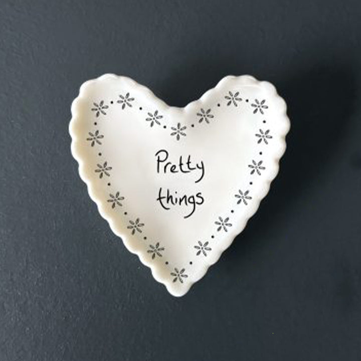 Pretty Things | Little Scalloped Heart Dish |  Little Gift | Cracker Filler