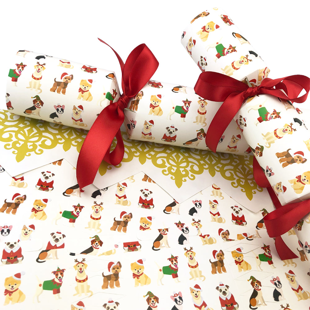 Christmas Dogs | SNAPLESS Christmas Cracker Making Craft Kit | Makes 6 ...