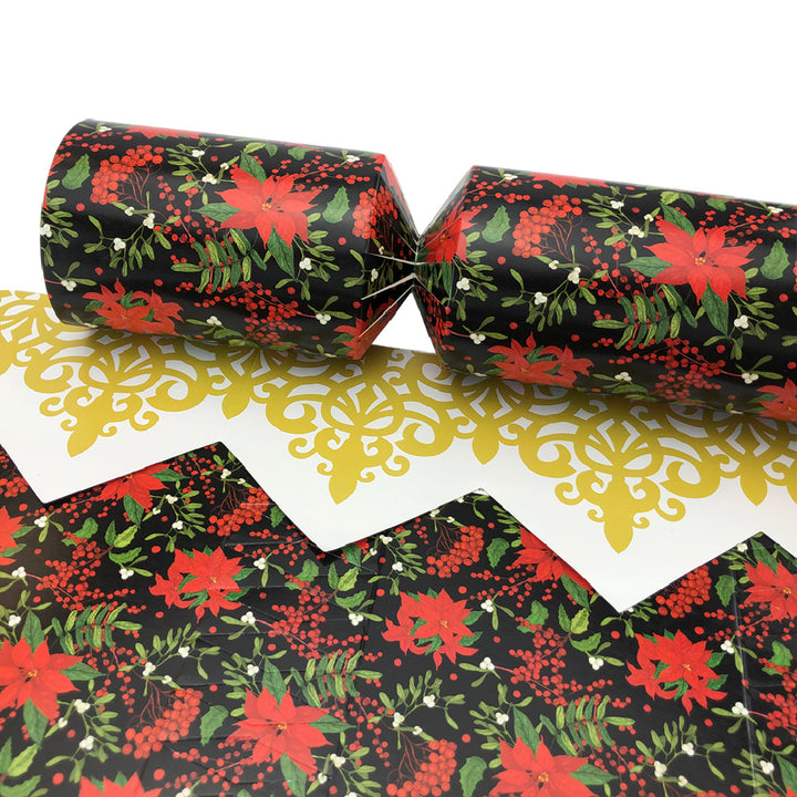 Red Christmas Poinsettia | Cracker Making Craft Kit | Make &amp; Fill Your Own
