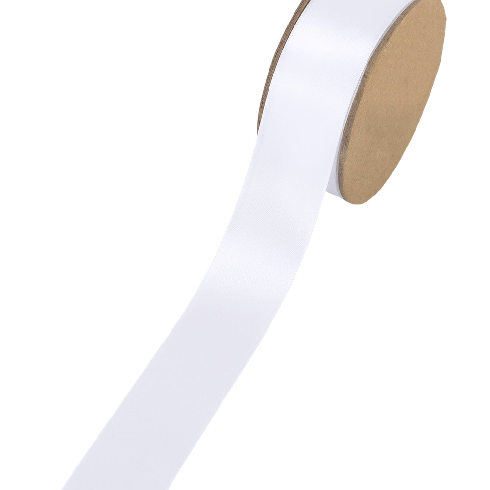 White Wedding Satin Ribbon | 18mm to 70mm Wide | Crafts &amp; Cracker Making