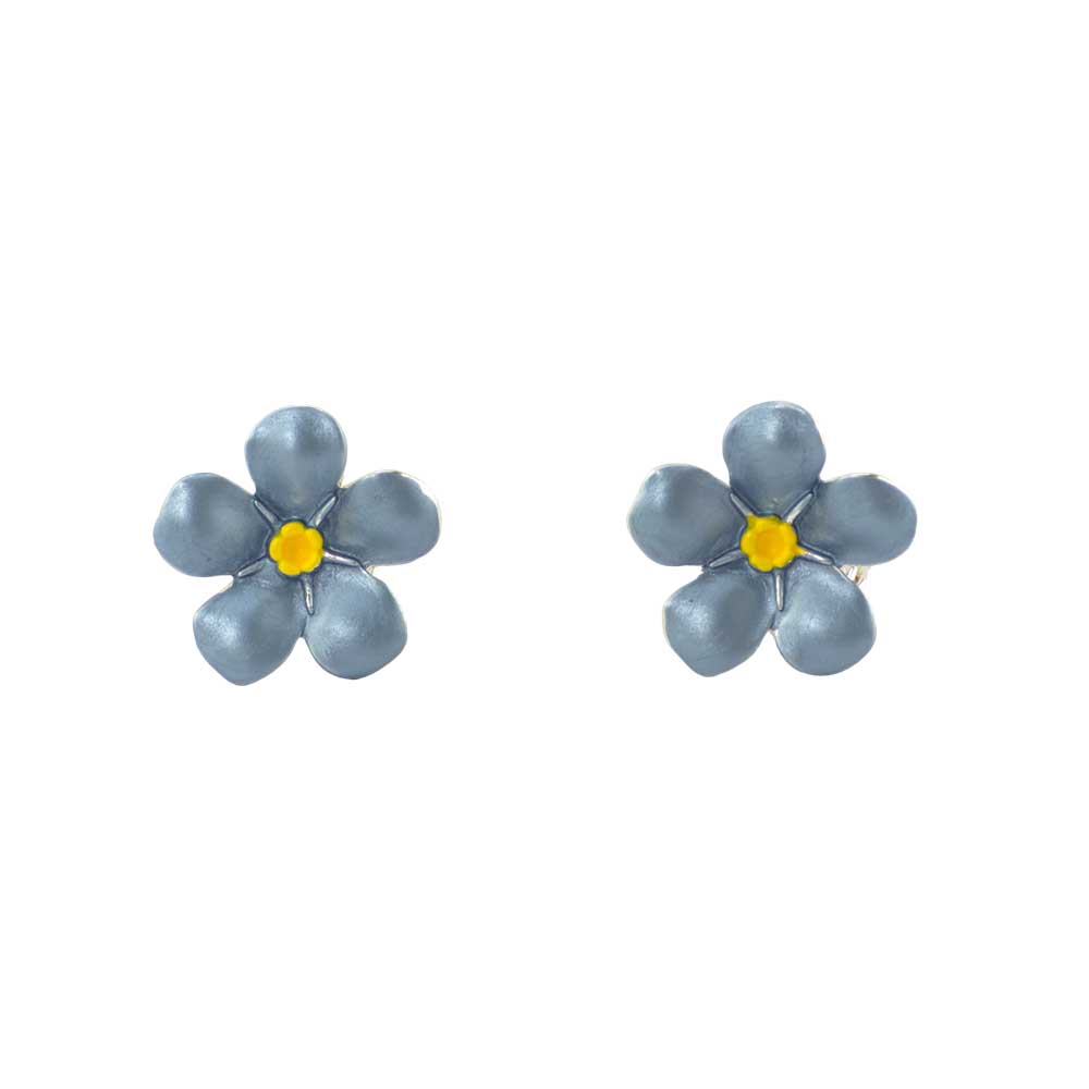 Dainty Forget Me Not | Clip On Silver Tone Earrings | Little Gift | Cracker Filler