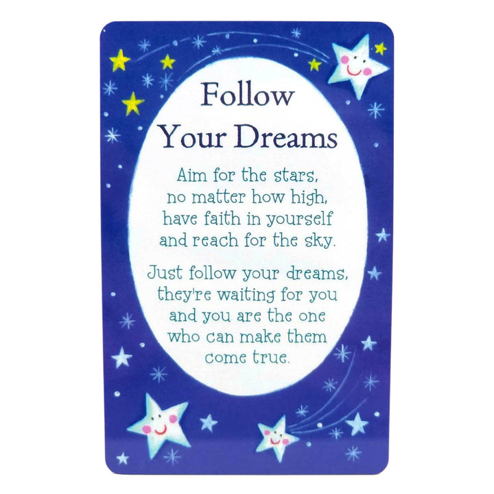 Follow Your Dreams | Mini Keepsake Card &amp; Verse | Cracker Filler | Little Gift