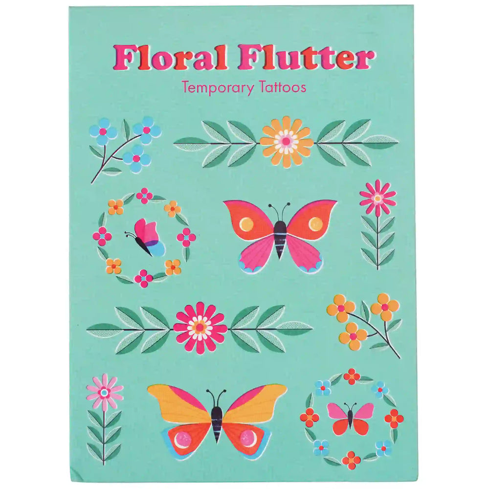 Floral Flutter Butterflies | Temporary Tattoos for Kids | Mini Gift | Party Bags