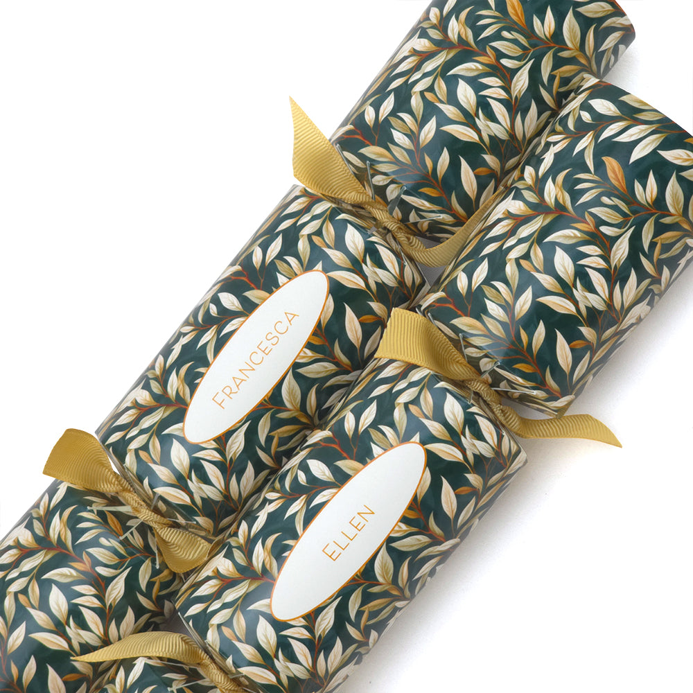 Personalised Cracker Making Craft Kit | Golden Foliage | Makes 4 or 6 Crackers