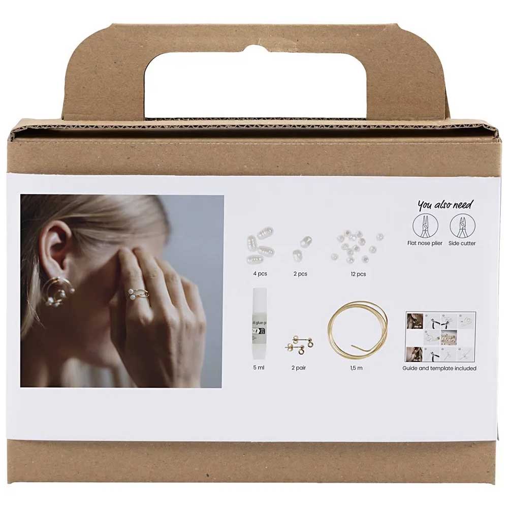 Earrings & Ring | Mini Craft Kit | Gold Plated Jewellery