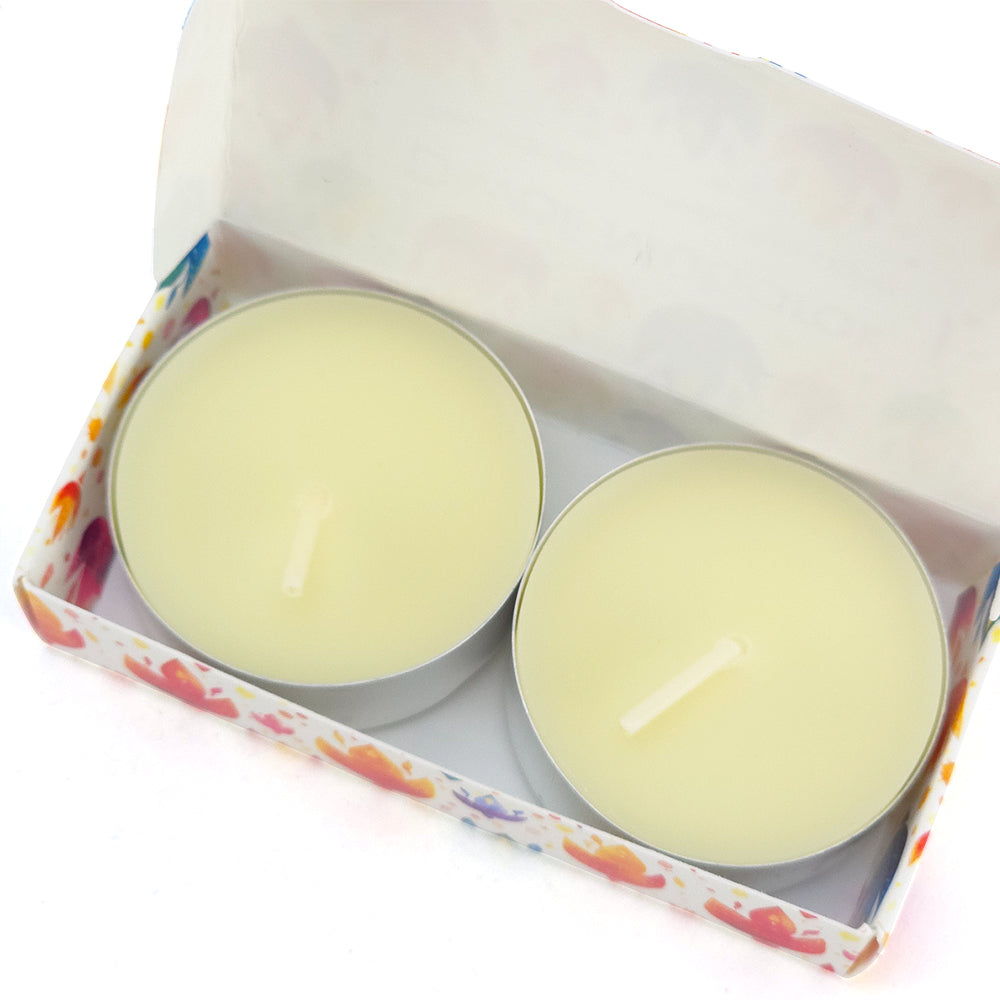 Vanilla Tealight Candles | Diwali Mubarak | Mini Gift | Cracker Filler