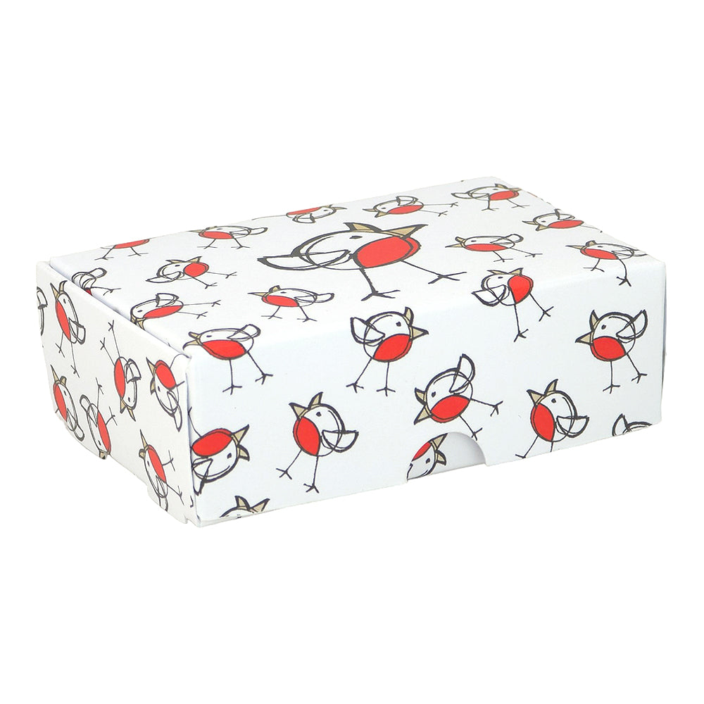 Chirpy Robin | Mini Gift Box | Soap Bar Sized | 6 Boxes | 57x88x30mm