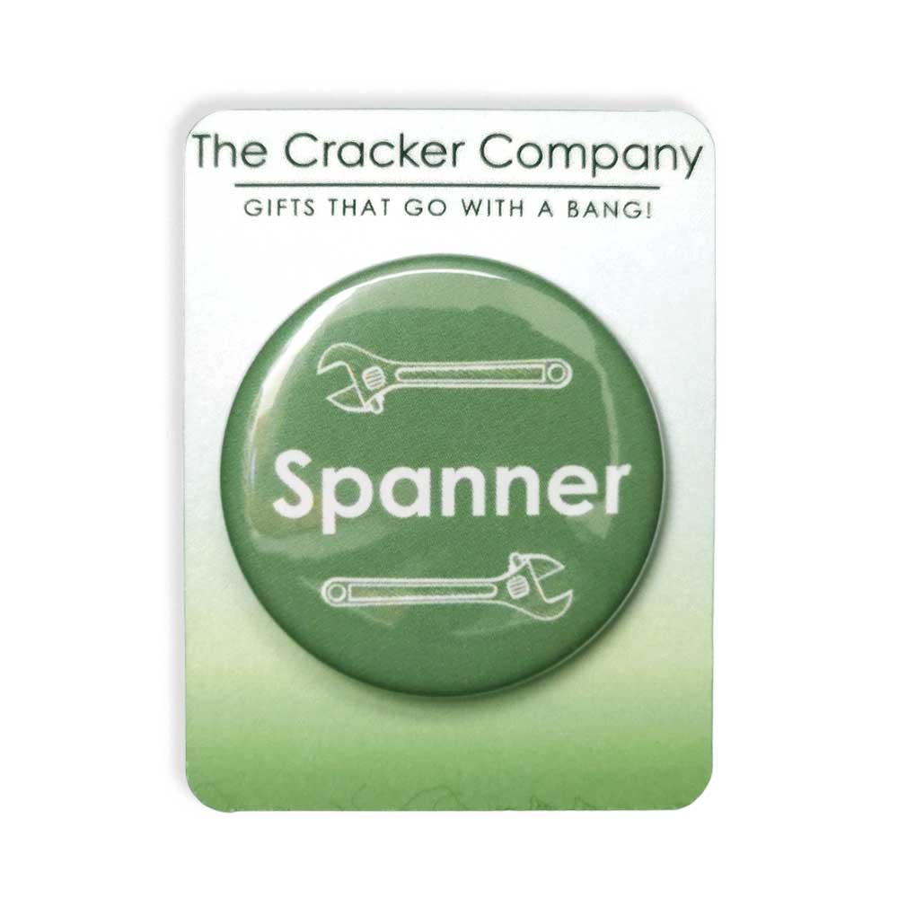 Spanner | 38mm Button Pin Badge | Little Gift | Cracker Filler