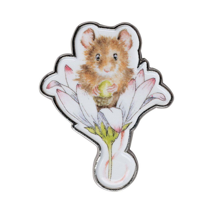 Daisy Mouse | Pin Badge for Ladies | Wrendale | Mini Gift | Cracker Filler