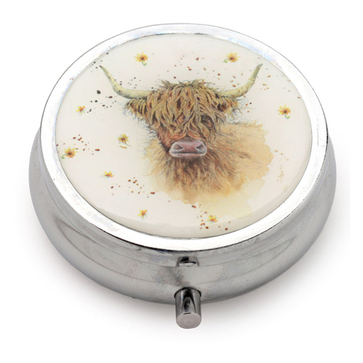 Highland Coo Cow Pill Box | Single | Little Gift | Cracker Filler