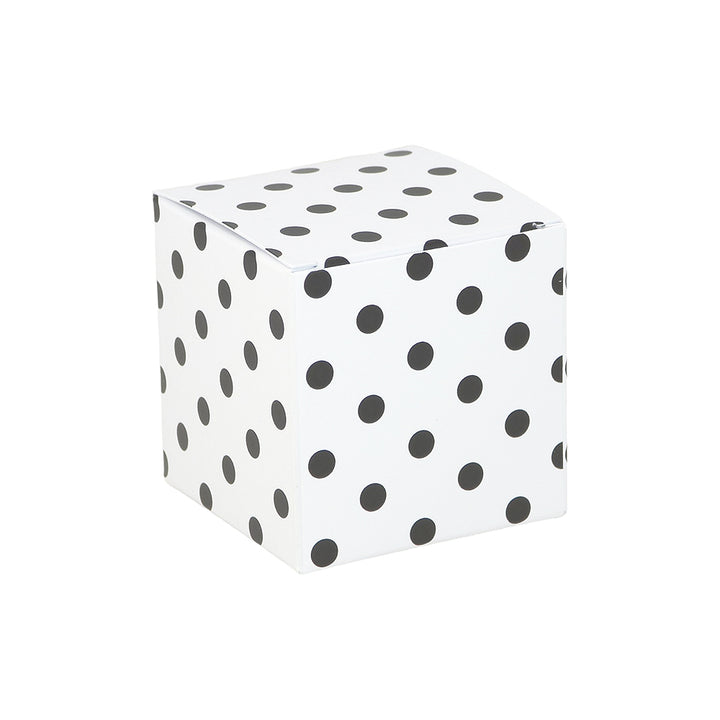 Monochrome Dots | Little Gift Box | 5cm Cube | 6 Boxes