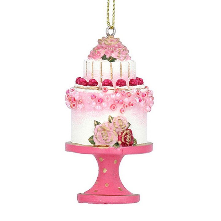 Dark Pink Base | Afternoon Tea Cake Hanging Ornament | Cracker Filler | Mini Gift