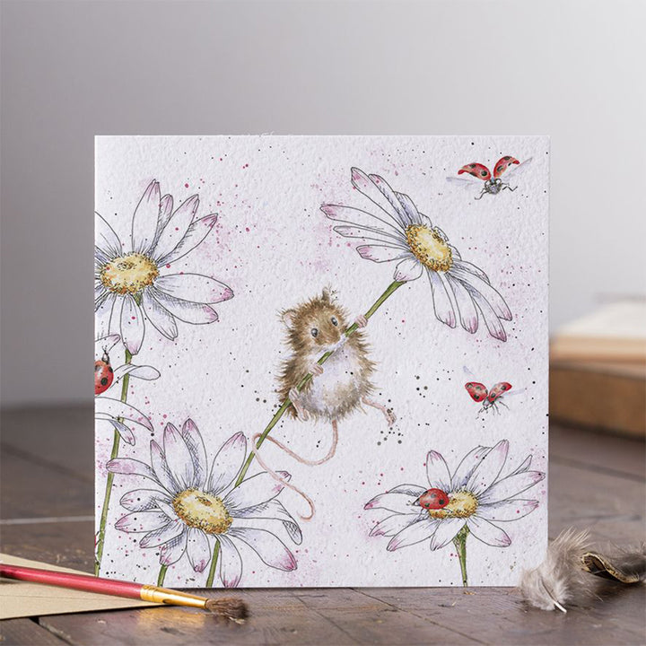 Oops a Daisy | Blank Card | 15x15cm | Wrendale Designs