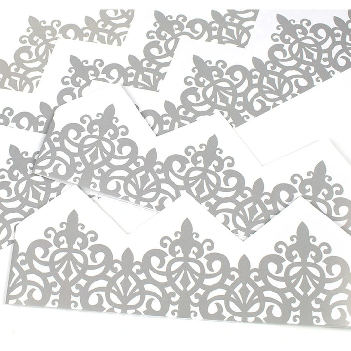 100 Silver Adjustable Filigree Paper Hats for DIY Cracker Making Crafts