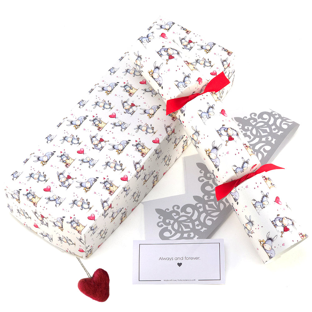 Cute Donkey Love | Single Filled Valentine's Day Cracker | Choice of Gifts