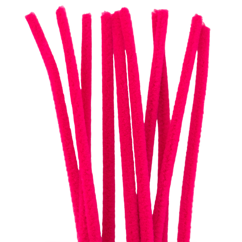 Single Colour | 30cm Craft Pipecleaners | Chenille Stems | 6mm Wide | Pack of 10