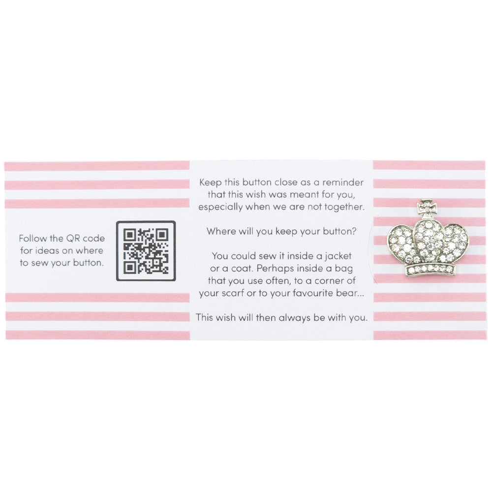 To The Best Mum | Diamante Crown | Button Wishes Sew On Token | Cracker Filler