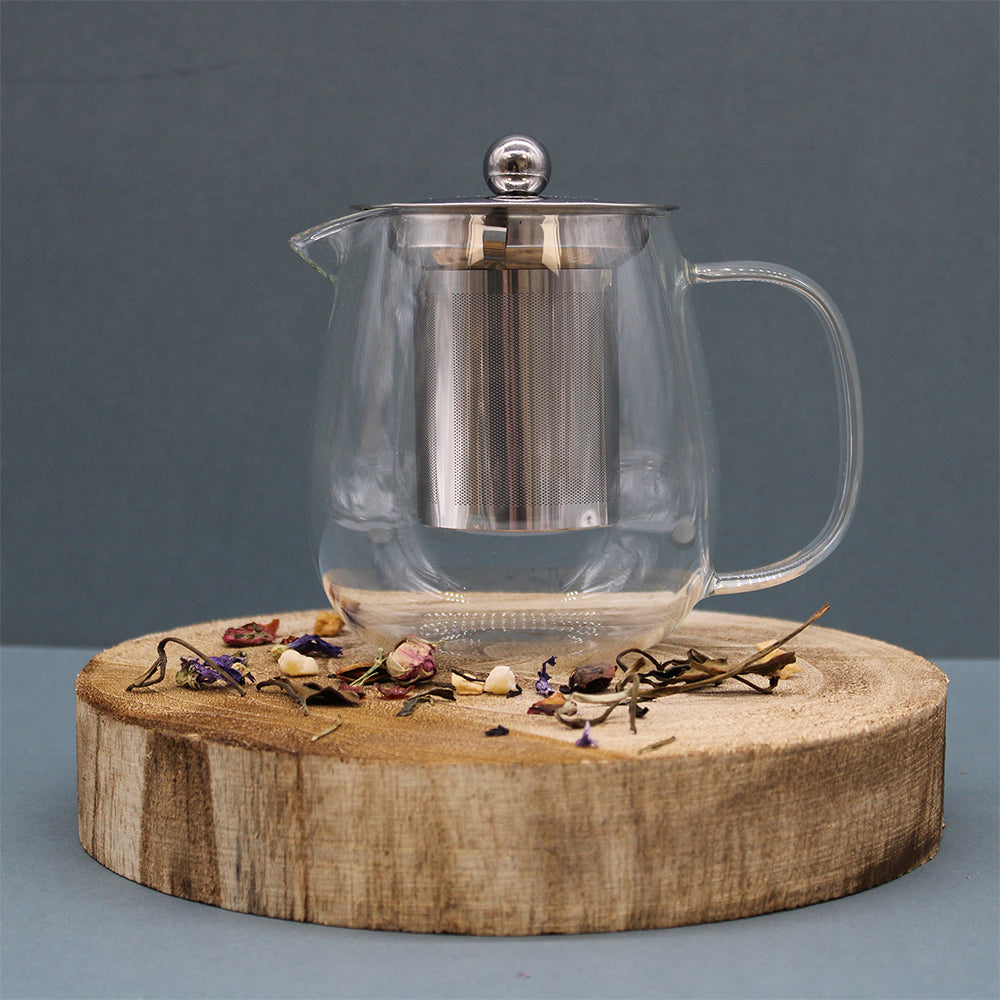 Glass Infuser Teapot for One | All In One | Herbal and Mint Teas | Ideal Gift