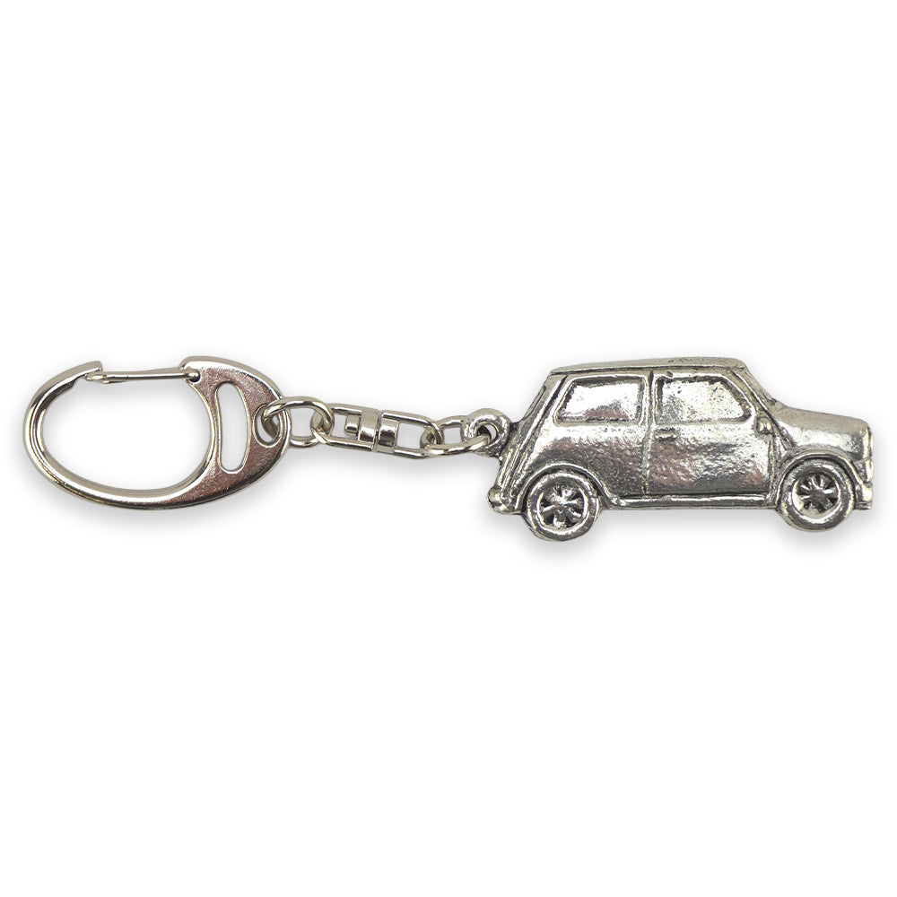 Mini Cooper | Chunky English Pewter 3D Keyring | Little Gift | Cracker Filler