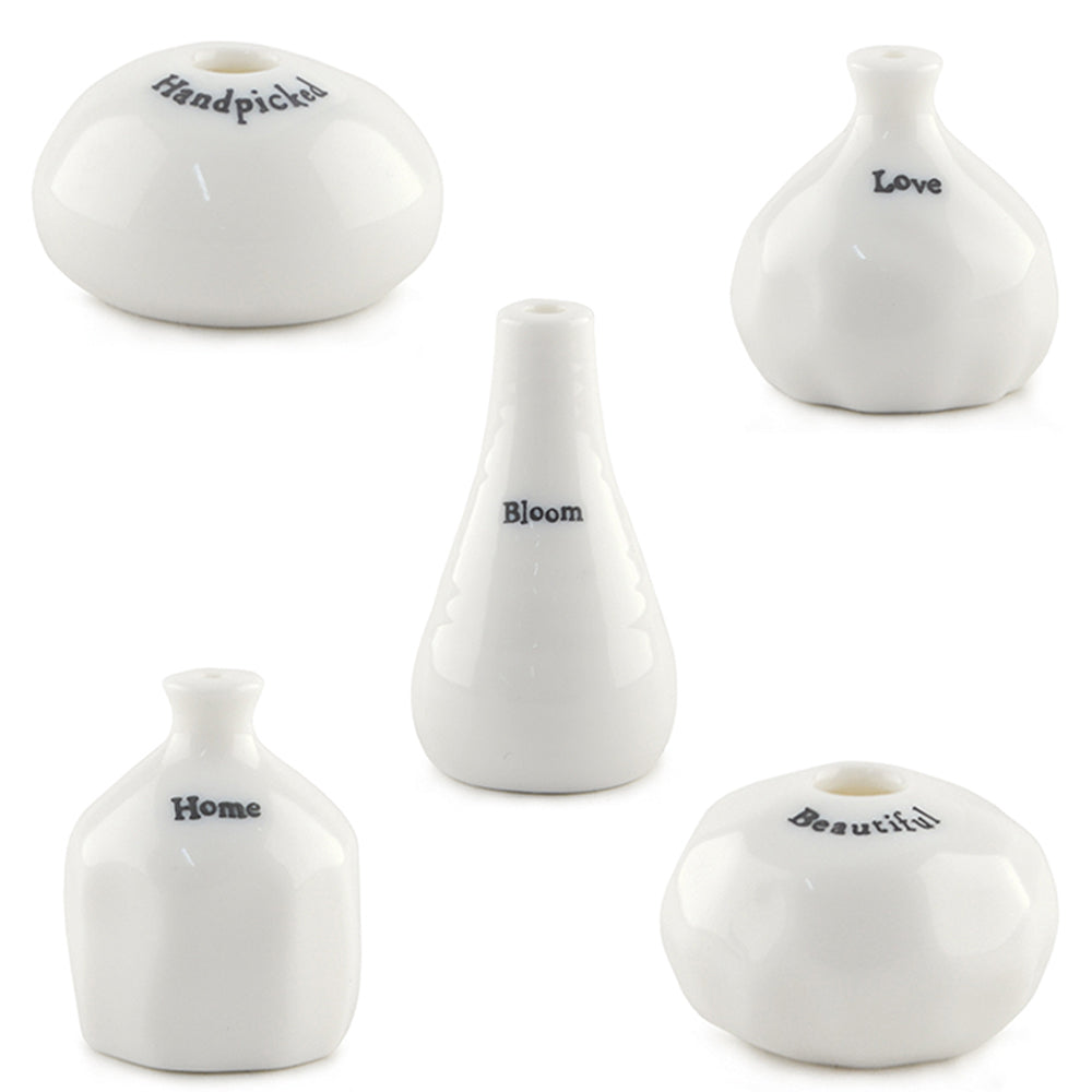 Sentiments | Mini Porcelain Bud Vase | Little Gift | Cracker Filler