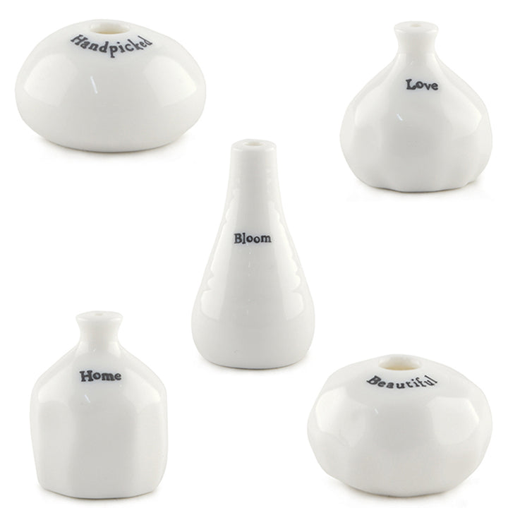 Sentiments | Mini Porcelain Bud Vase | Little Gift | Cracker Filler