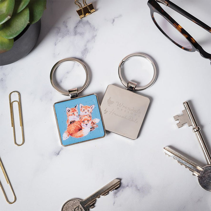 Fox Cub Gathering Keyring | Wrendale Designs | Cracker Filler | Little Gift