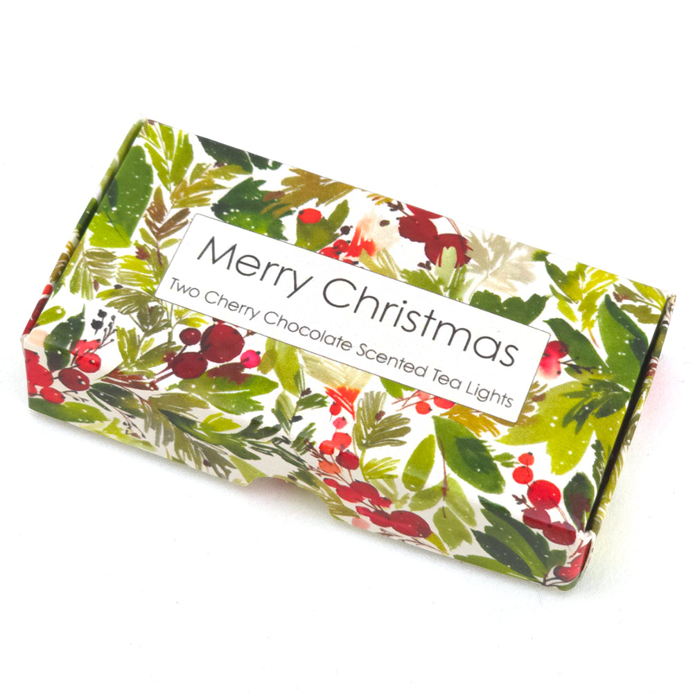 Chocolate & Cherry Tealights | Watercolour Berries | Mini Gift | Cracker Filler