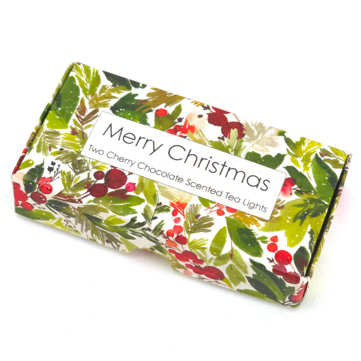 Chocolate & Cherry Tealights | Watercolour Berries | Mini Gift | Cracker Filler